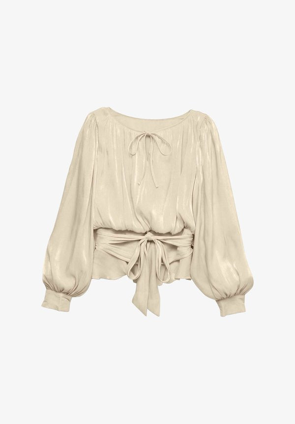 Vero Moda BLOUSE VMELISA TOP - Blouse - white swan