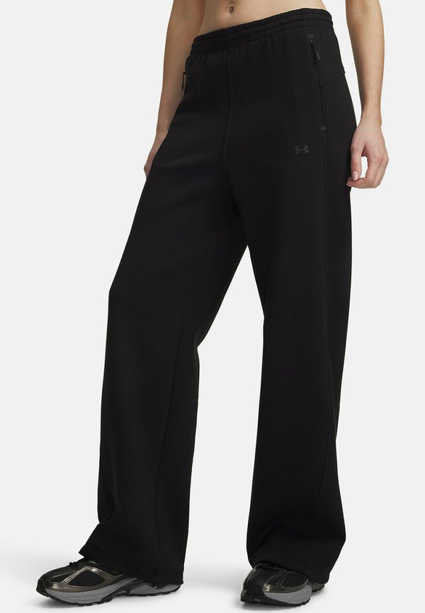 Under Armour UNSTOPPABLE FLEECE OPEN - Tracksuit bottoms - ultimate black