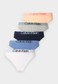 Calvin Klein Underwear EXTRA SOFT 5 PACK - Thong - shoreline/white/grey/blue