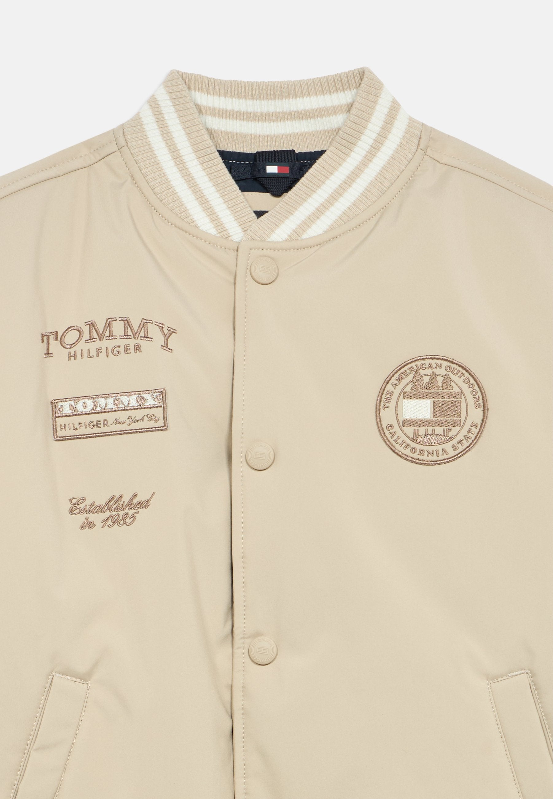 BACK LOGO RELAXED PADDED BOMBER JACKET Media 3