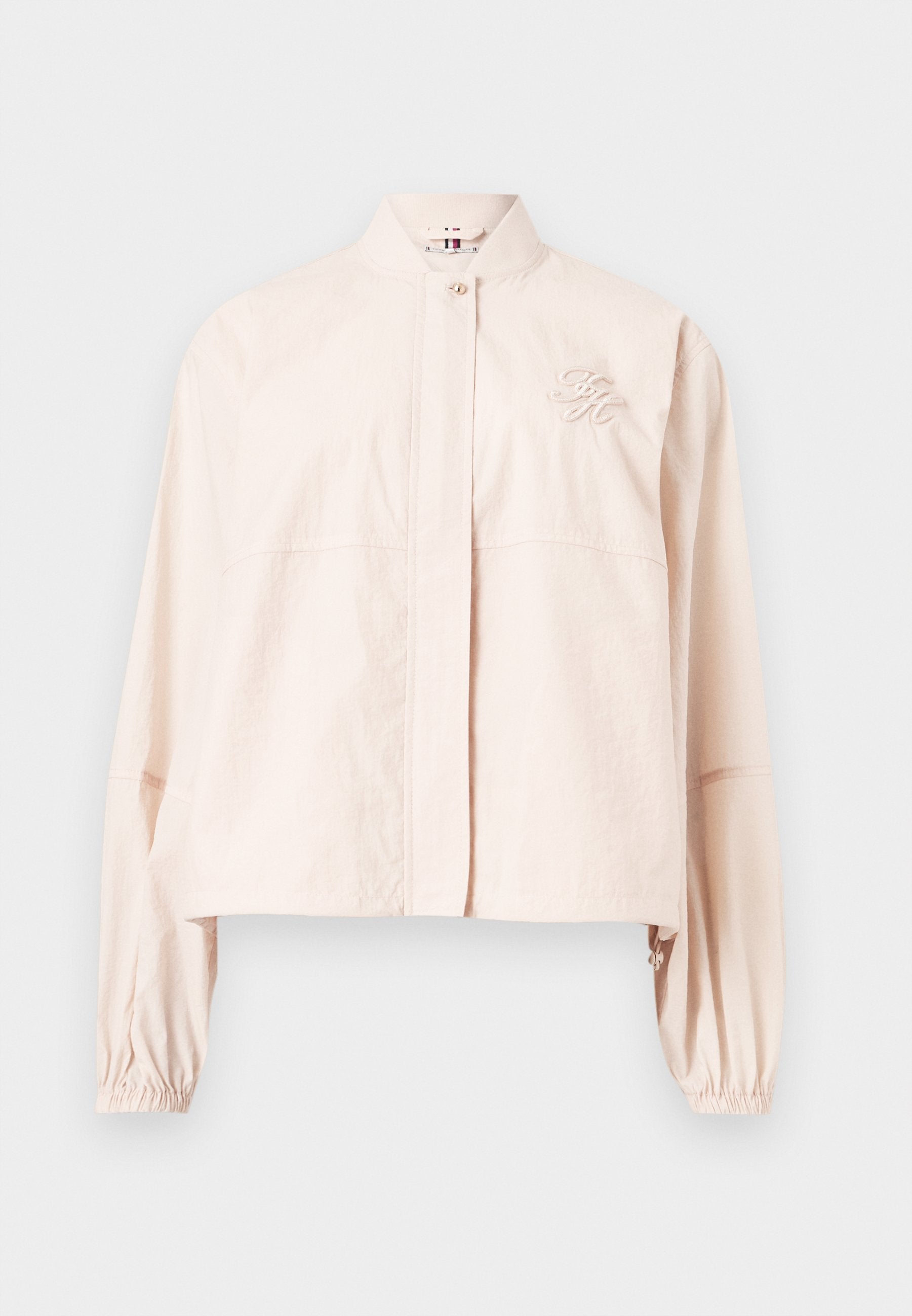 LOGO EMBROIDERY BALLOON SLEEVE BOMBER JACKET Media 1
