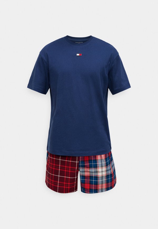 Tommy Hilfiger HERITAGE PRINT SHORTS PYJAMA SET - Pyjamas - dark blue/red