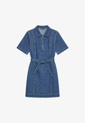 Vero Moda DENIM DRESS VMLOUISE SHORT DRESS - Denim dress - medium blue denim
