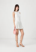 Abercrombie & Fitch High-Neck Bubble Hem Mini Dress