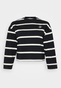 CURVE LOGO EMBROIDERY TERRY CREW NECK SWEATSHIRT Media 1