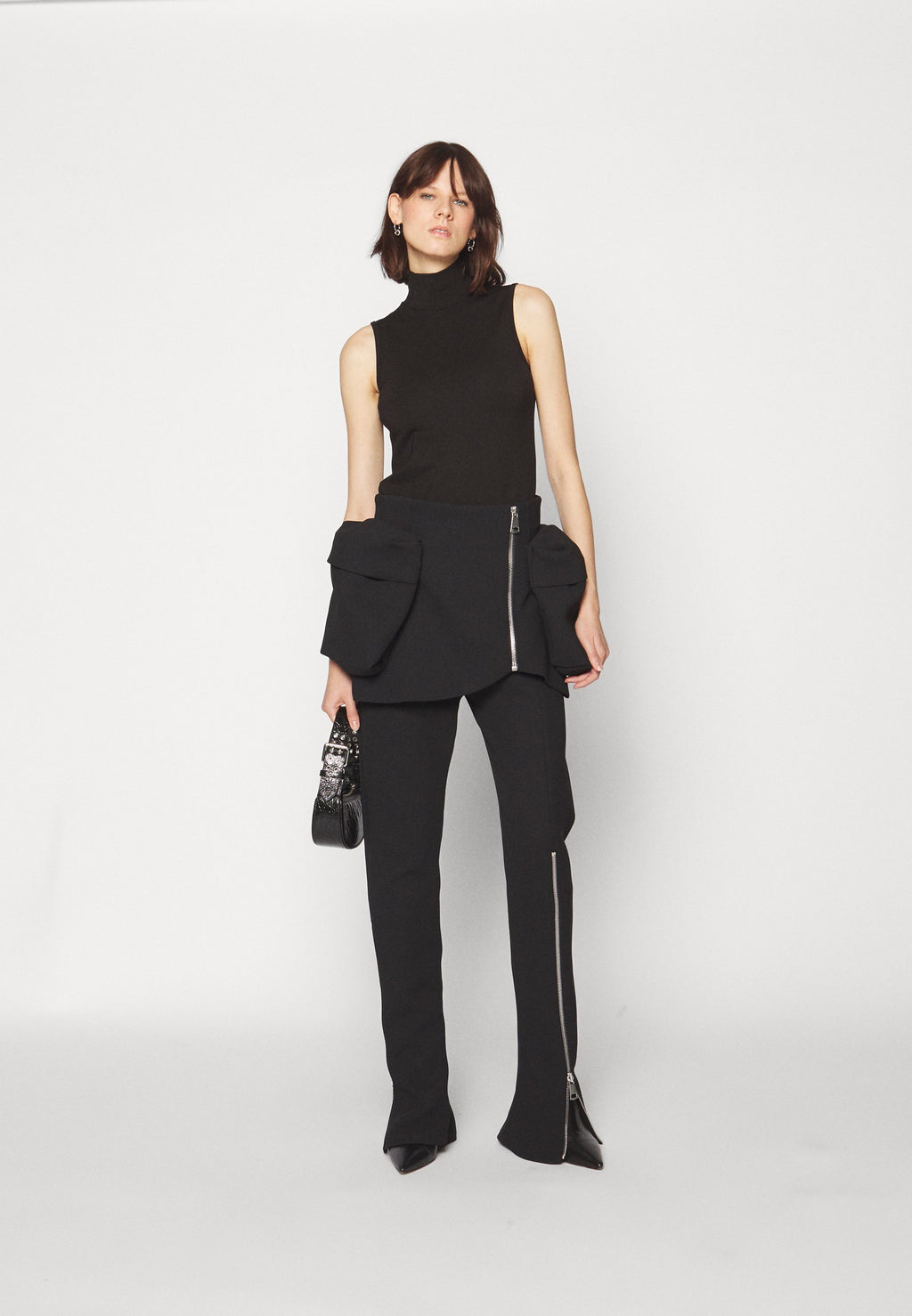 A.W.A.K.E. MODE BASQUE PANTS WITH ZIPS AND LARGE POCKETS