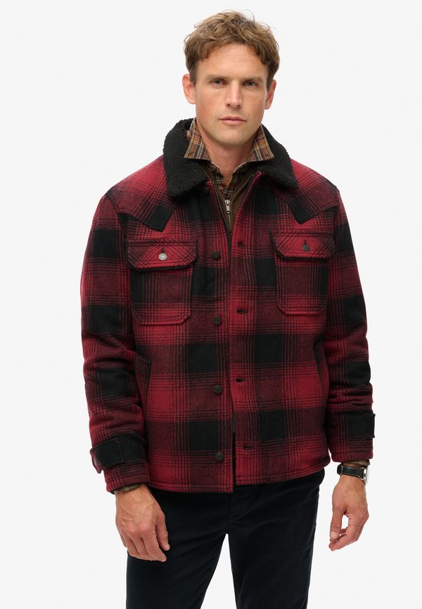 Superdry & Co MERCHANT STORE CHORE - Light jacket - merchant rhubarb red check
