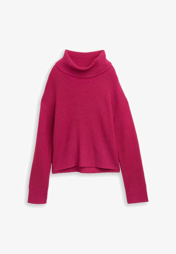 TOM TAILOR ROLLKRAGENPULLOVER - Jumper - dark pink melange