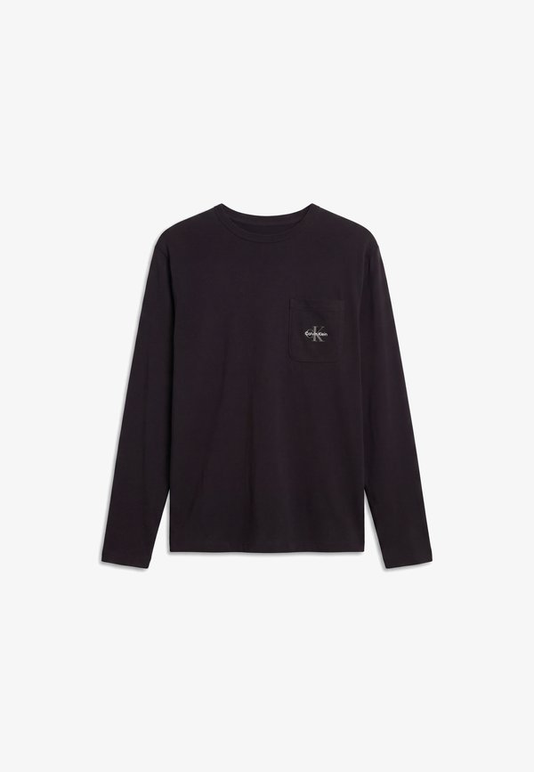 Calvin Klein Underwear CREW NECK GRAPHIC MONOGRAM STRETCH - Pyjama top - black