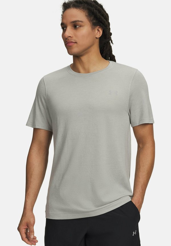 Under Armour WOOL RUN - Sports T-shirt - titanium