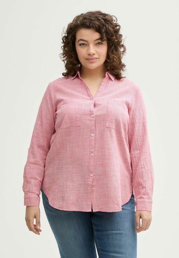 TOM TAILOR Button-down blouse - berry red