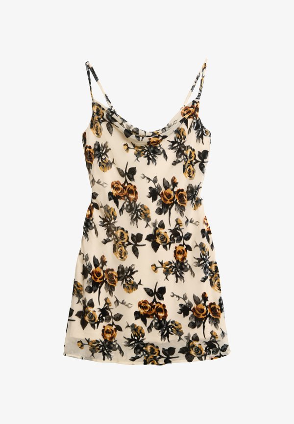 Superdry & Co DEVORE MINI SLIP - Cocktail dress / Party dress - burnt orange floral