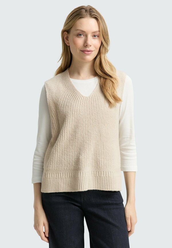 TOM TAILOR Jumper - sand stone beige melange