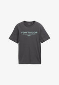 TOM TAILOR Print T-shirt - tarmac grey