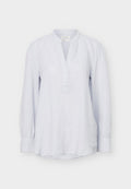 BLOUSE A SHAPE PLEAT DETAIL AT CENTER BACK COLLAR LONGSLEEVE SOLID Media 1