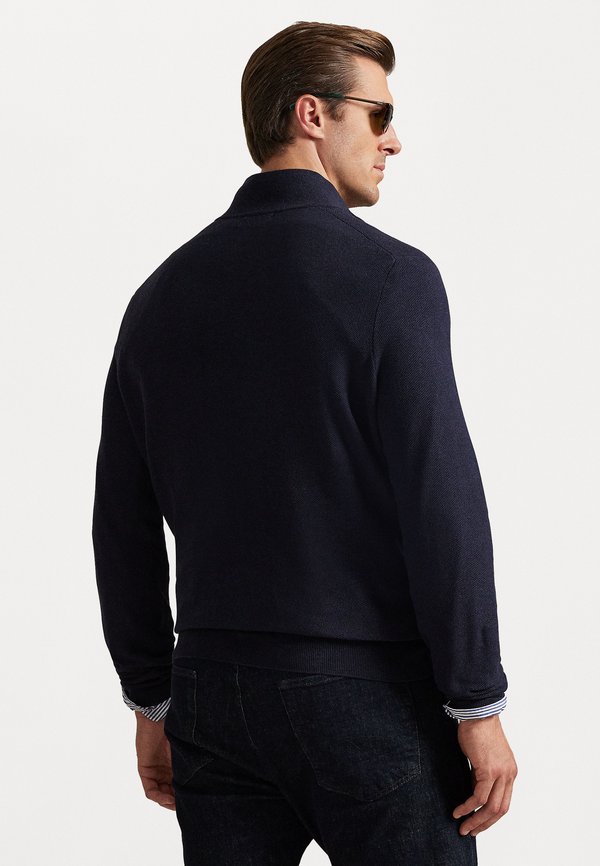 Polo Ralph Lauren Big & Tall MESH-KNIT COTTON QUARTER-ZIP JUMPER