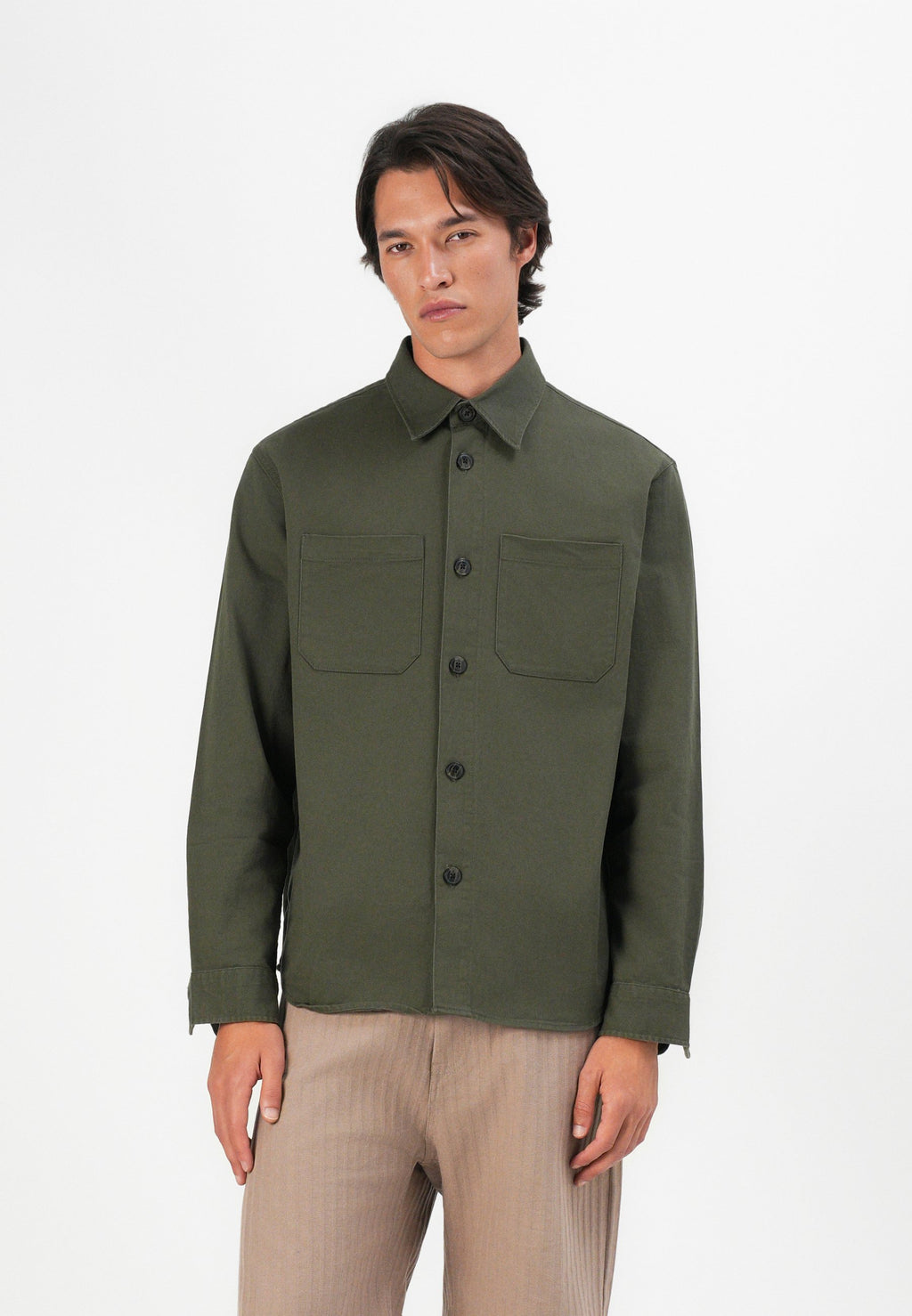 Selected Over regular fit twill