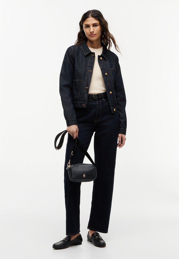 Tommy Hilfiger LOGOTAPE CAMERA - Cross body bag - black
