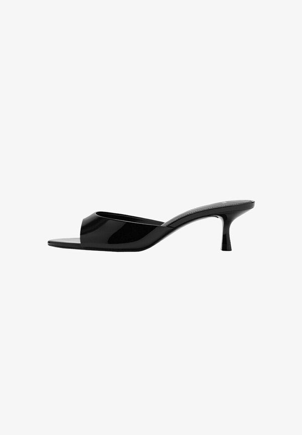 Mango Heeled mules - noir