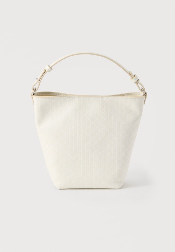 Calvin Klein EMBLEM BUCKET CROSSBODY SET - Handbag - white