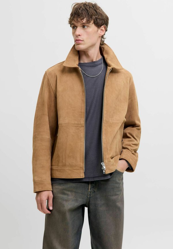 Jack & Jones Suede Suede - Light jacket - sepia tint