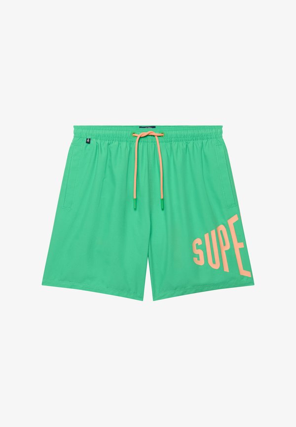 Superdry & Co SUPERDRY PRINTED LOGO 16-INCH SWIM SHORTS.. - Swimming shorts - kelly green