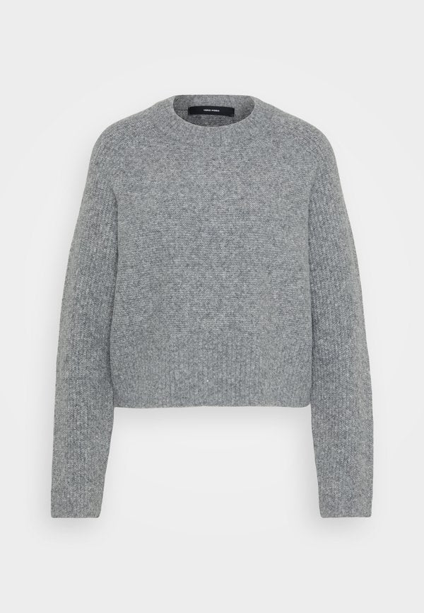 Vero Moda Tall VMBANG O NECK  - Jumper - medium grey melange