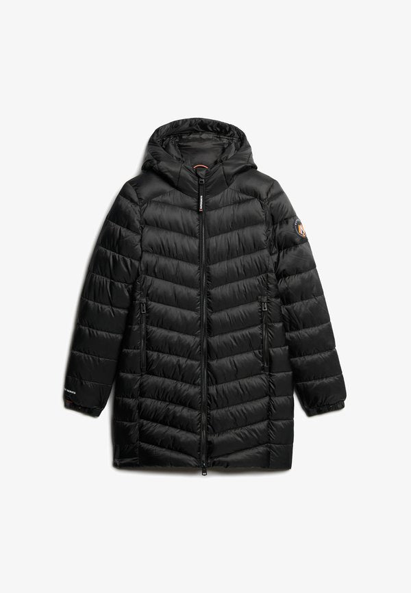 Superdry & Co HOODED FUJI MID PADDED - Winter coat - black