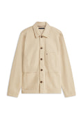 WASHED FLAG EMBROIDERY DENIM CHORE JACKET Media 1