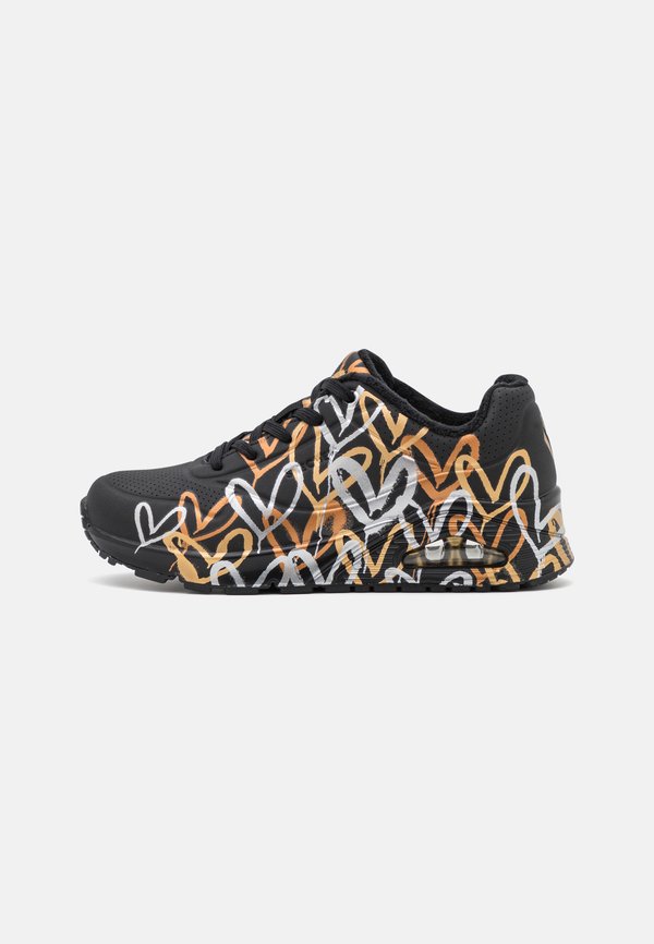Skechers UNO - Trainers - black/multi-coloured metallic