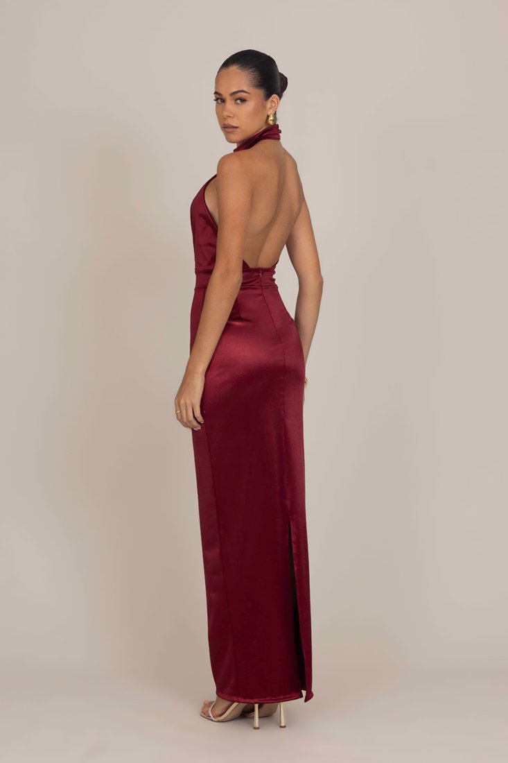 WAL G. ABIGAIL HALTER NECK MAXI
