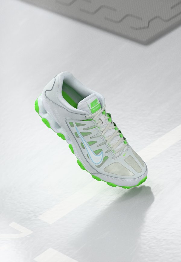 Nike Performance M NIKE REAX 8 TR MESH - Training shoe - off white/white/green strike/glacier blue