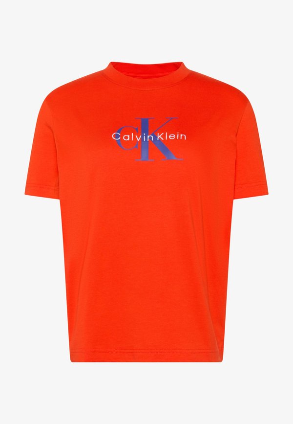 Calvin Klein Jeans HERO CLASSIC MONOLOGO - Print T-shirt - orange