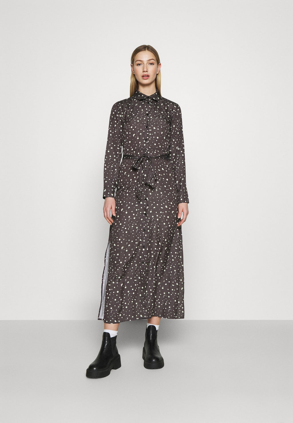 NU-IN BELTED DRESS