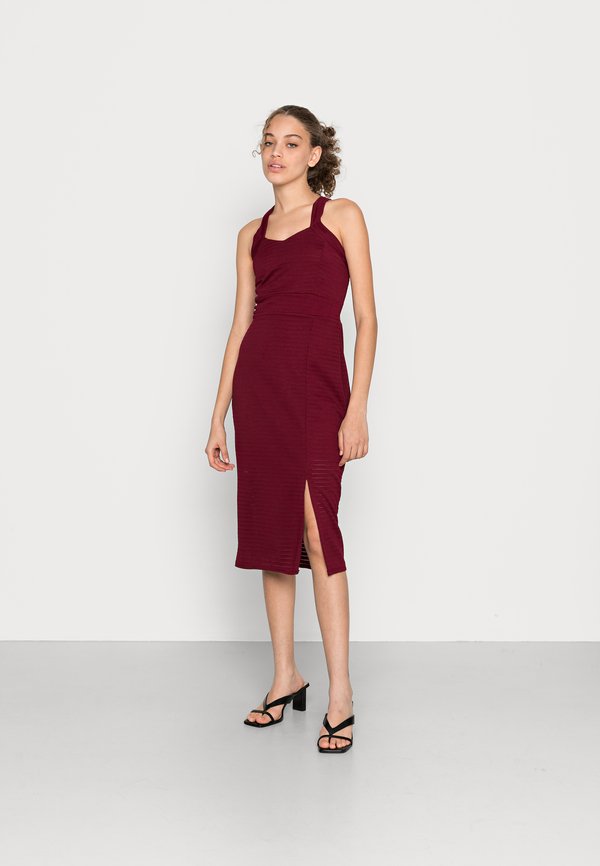 WAL G. JIMMY CROSS OVER MIDI DRESS