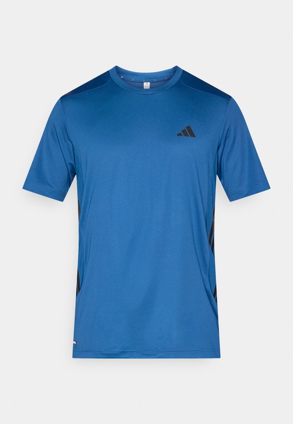 adidas Performance TECH ESSENTIALS WORKOUT 3 STRIPES - Sports T-shirt - dusky petrol