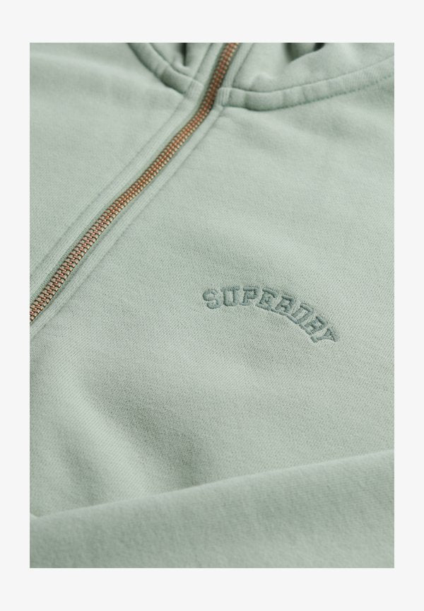 Superdry & Co ESSENTIAL LOGO HALF ZIP - Sweatshirt - pad green