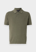 Tommy Hilfiger CABLE KNITTED S/S POLO - ELEVATED ESSENTIALS - Polo shirt - battle green