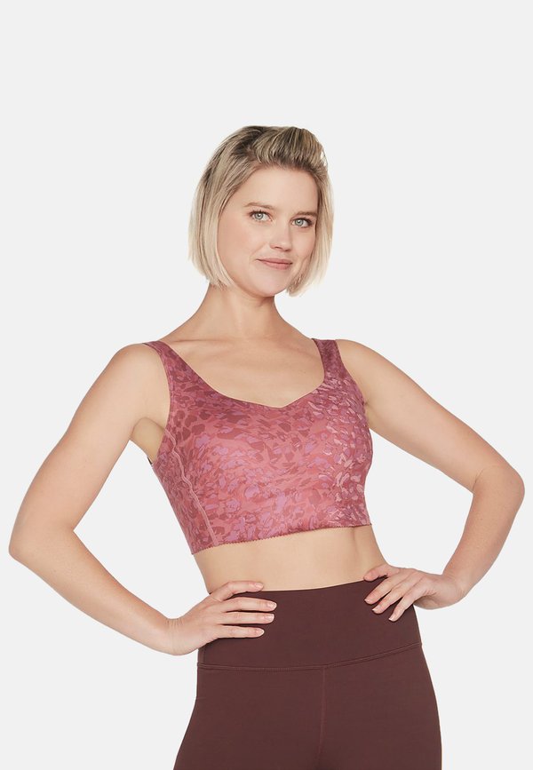 Skechers SKECHERS SPORT-BH GOSCULPT LEOPARD LONGLINE - Bustier - pink