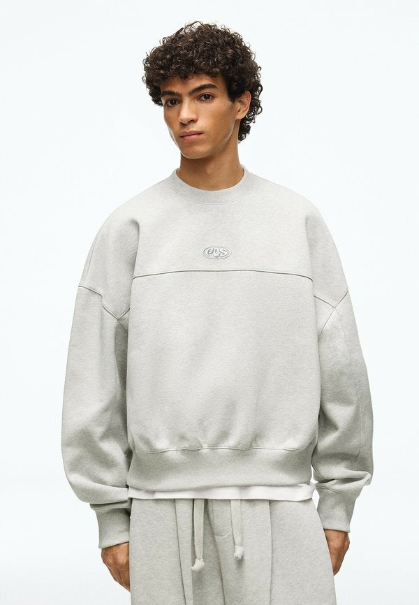 Bershka CREW NECK - JERSEY - Sweatshirt - dark grey