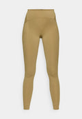 Hochtaillierte Leggings in einem hellbraunen Farbton, aus dehnbarem Stoff mit glatter Textur und nahtlosem Design. Keine sichtbaren Muster oder Beschläge.