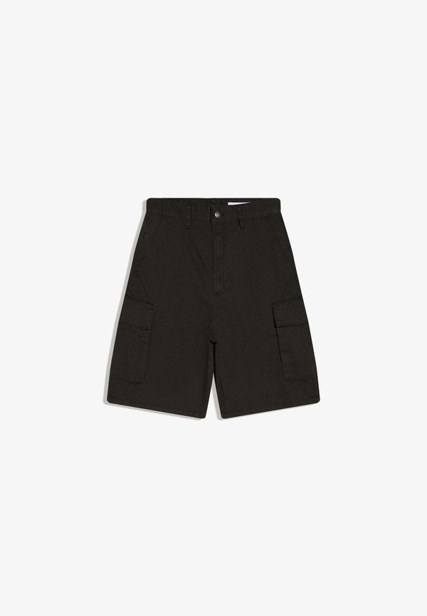 Bershka WIDE-LEG  - Shorts - black