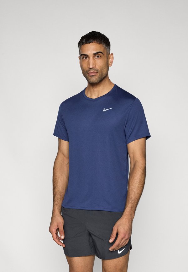 Nike Performance MILER - Sports T-shirt - midnight navy/reflective silver-coloured