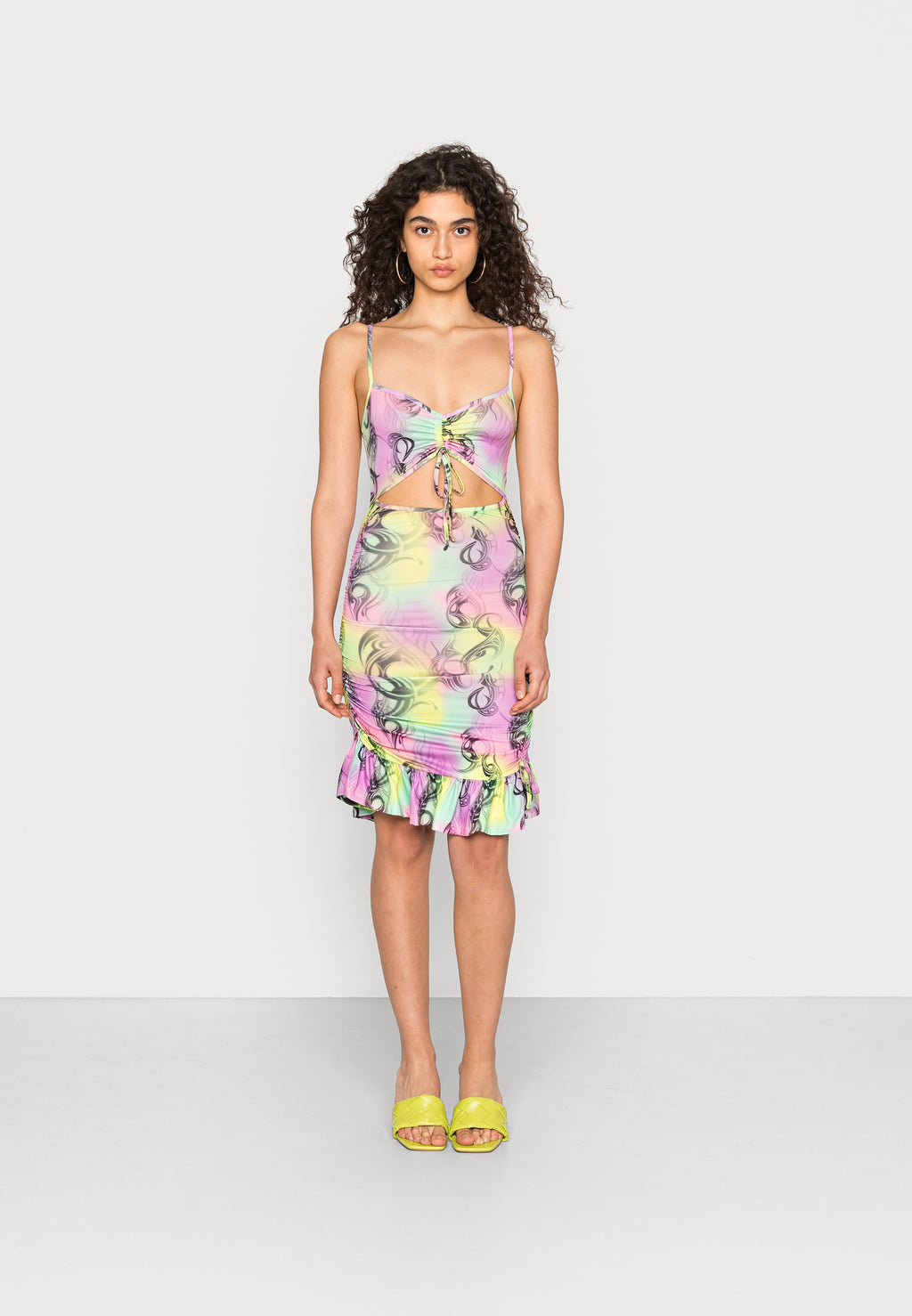 NEW girl ORDER TRIBAL PRINT CUT OUT DRESS