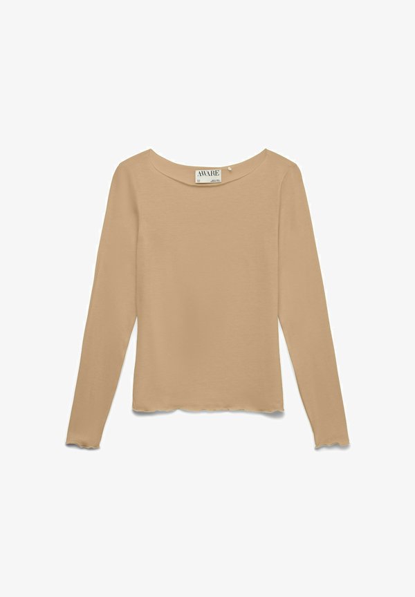Vero Moda TOP AWGLESHA TOP - Long sleeved top - latte