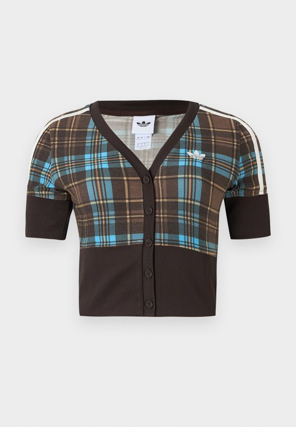 adidas Originals V NECK CHECK - Cardigan - multi-coloured