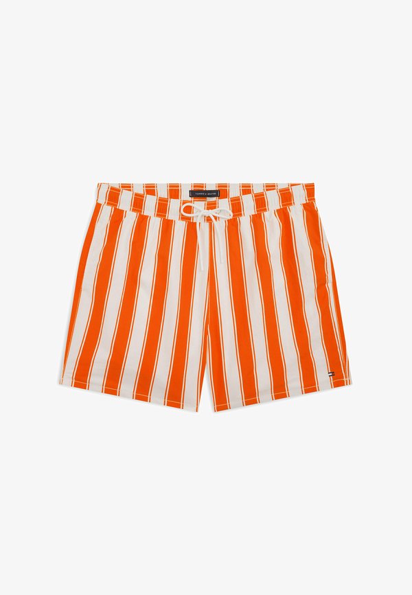 Tommy Hilfiger MEDIUM DRAWSTRING PRINT - Swimming shorts - summer stripe orange hype