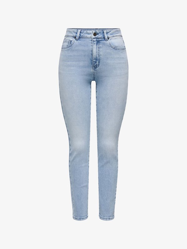 ONLY Straight fit ONLEMILY-MILA High waist Ankle length - Slim fit jeans - light blue denim