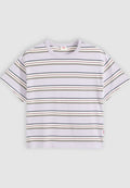 Levi's® VINTAGE TEE - Basic T-shirt - vida stripe lavender blue heavyweight jersey