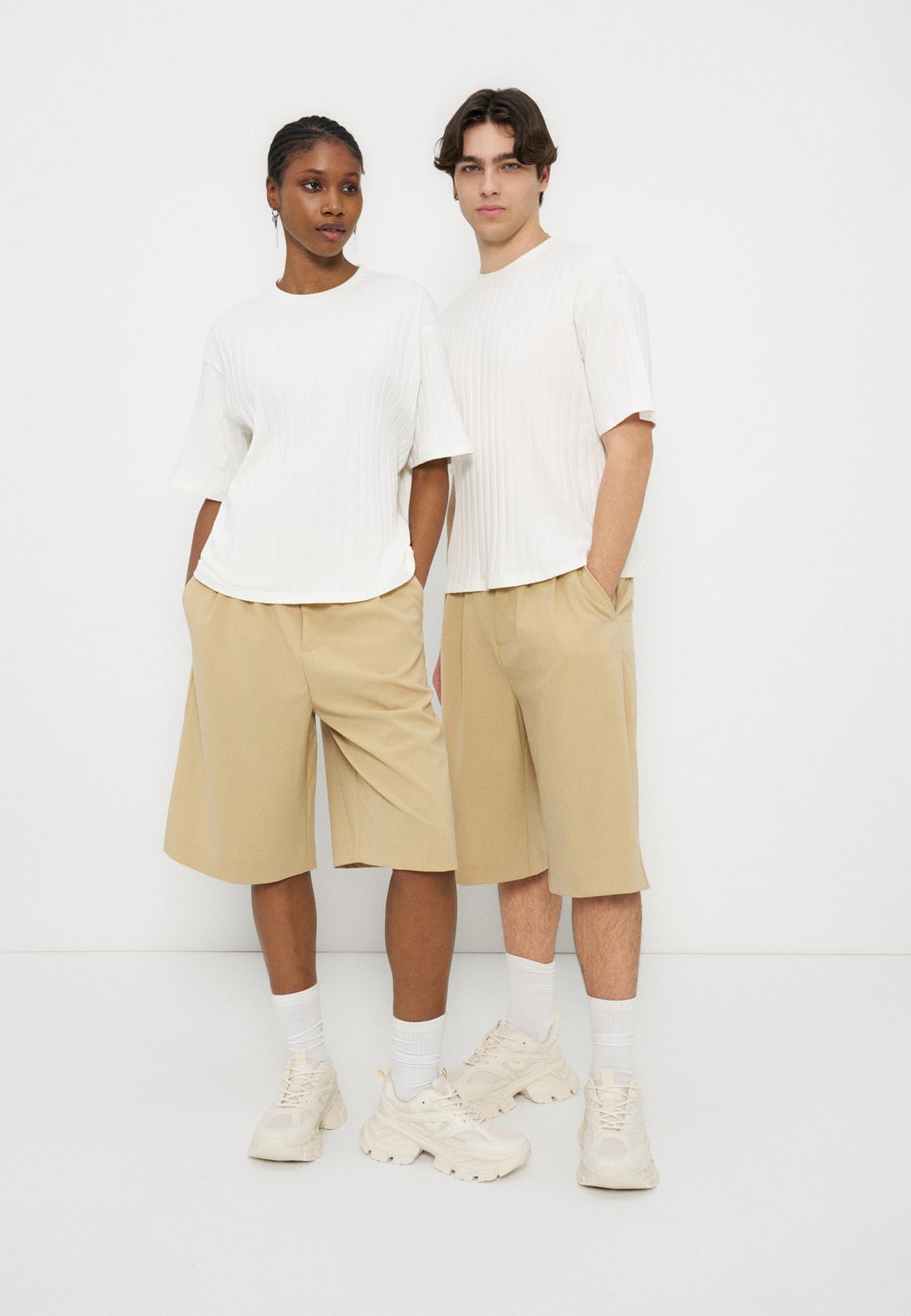 YOURTURN BOXY CROPPED FIT WIDE RIB